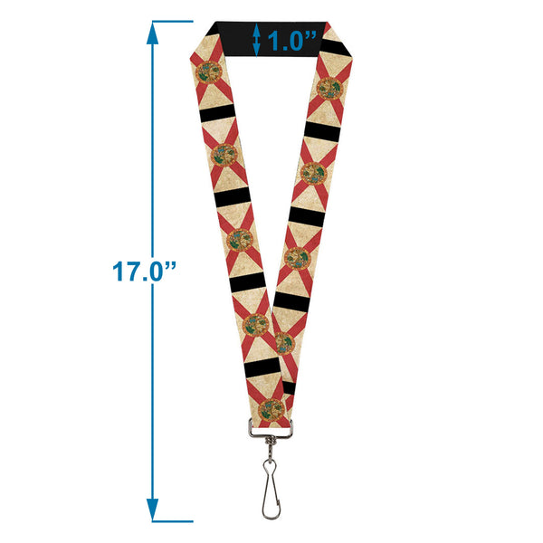Buckle Down Lanyard - 1.0" - Florida Flags Black