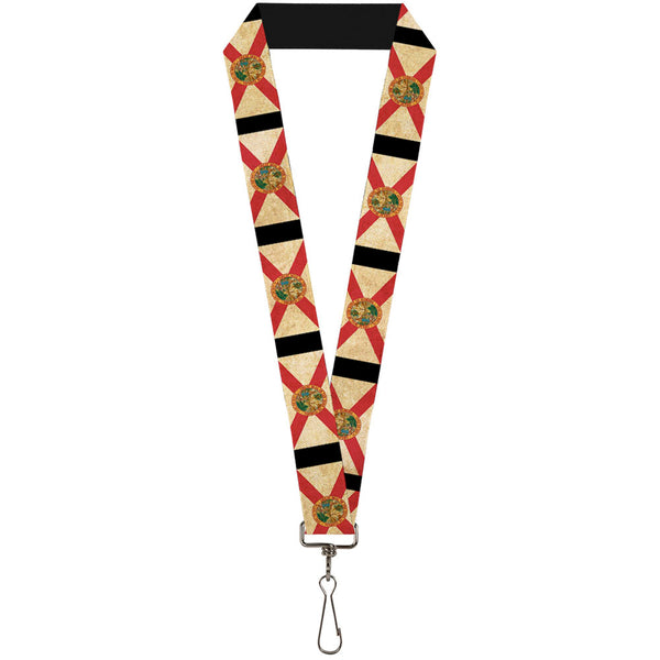 buckle down Lanyard - 1.0" - Florida Flags Black