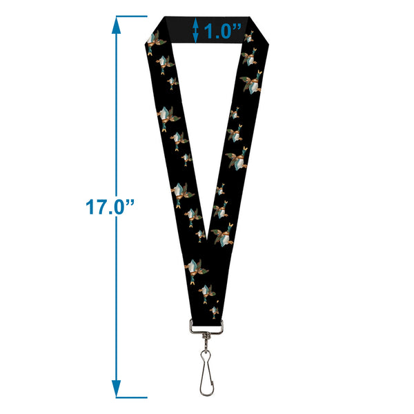Buckle Down Lanyard - 1.0" - Flying Mallards Black