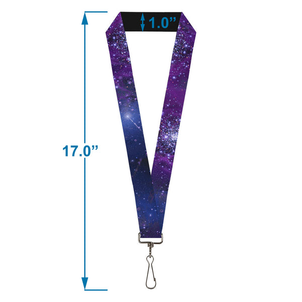 Buckle Down Lanyard - 1.0" - Galaxy Blues Purples