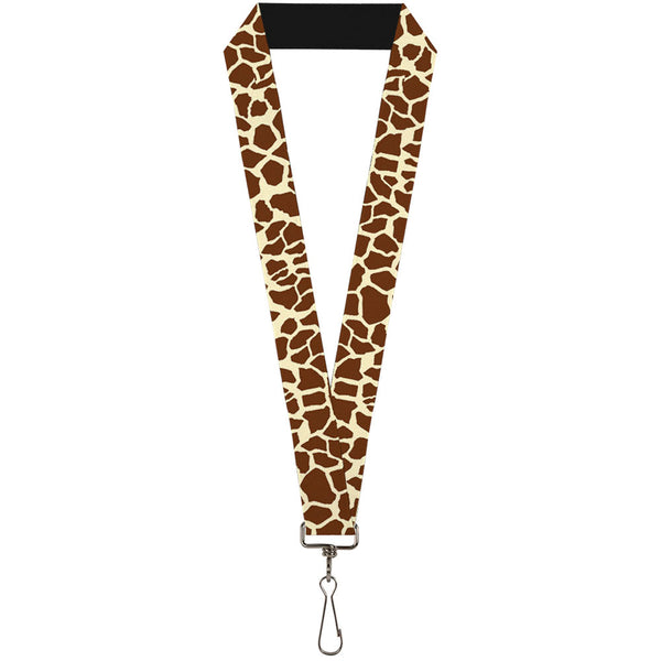 buckle down Lanyard - 1.0" - Giraffe Spots2 Cream Brown