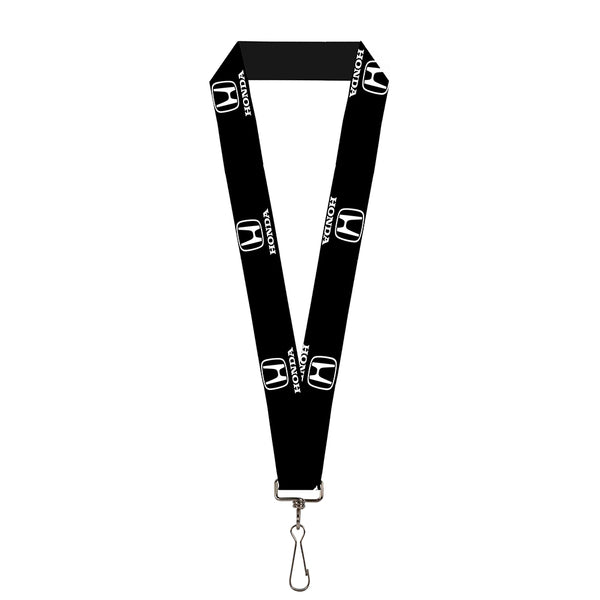 buckle down Lanyard - 1.0" - Honda Logo Black White
