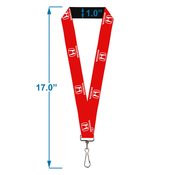 Buckle Down Lanyard - 1.0" - Honda Logo Red White
