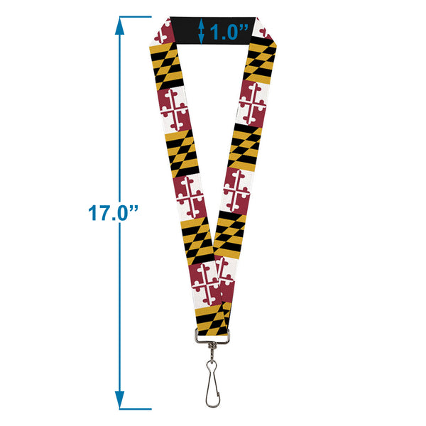 Buckle Down Lanyard - 1.0" - Maryland Flags