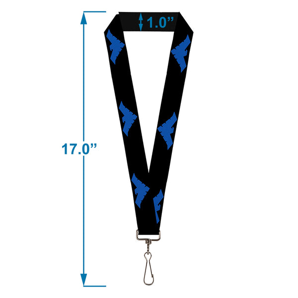 Buckle Down Lanyard - 1.0" - Nightwing Logo Black Blue