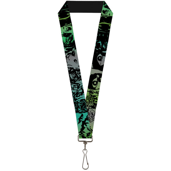 buckle down Lanyard - 1.0" - Retro Monster Aqua Black
