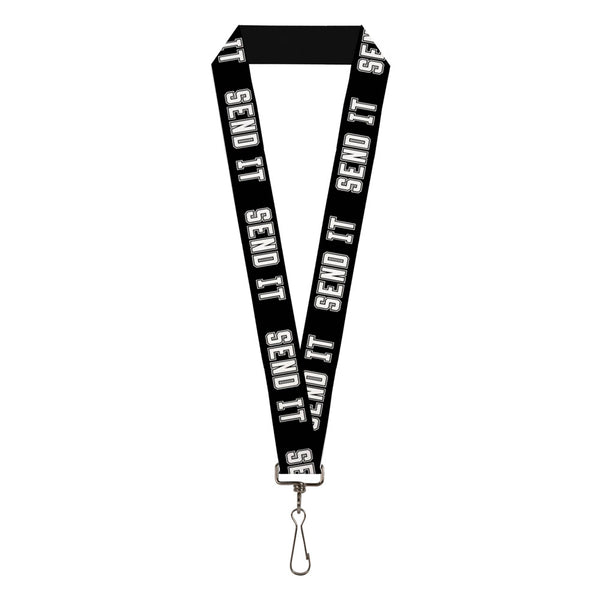 buckle down Lanyard - 1.0" - SEND IT Black White