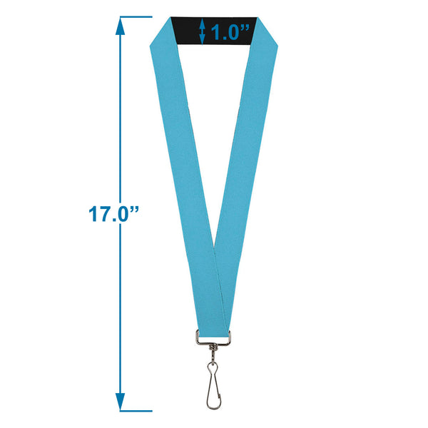 Buckle Down Lanyard - 1.0" - Solid Water Blue