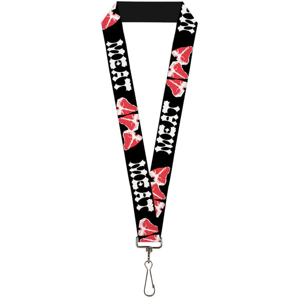 buckle down Lanyard - 1.0" - Steaks w MEAT Text