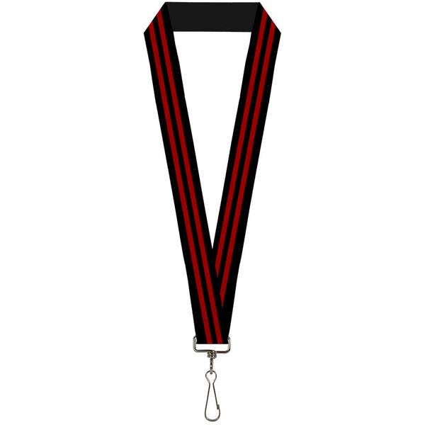 buckle down Lanyard - 1.0" - Stripe Black Red