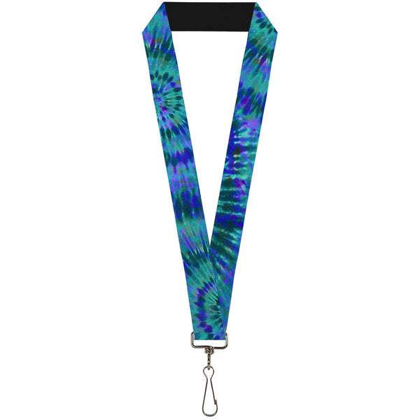 buckle down Lanyard - 1.0" - Tie Dye Green Blue Purple