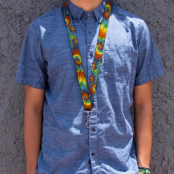 Buckle Down Lanyard - 1.0" - Tie Dye Swirl Multi Color