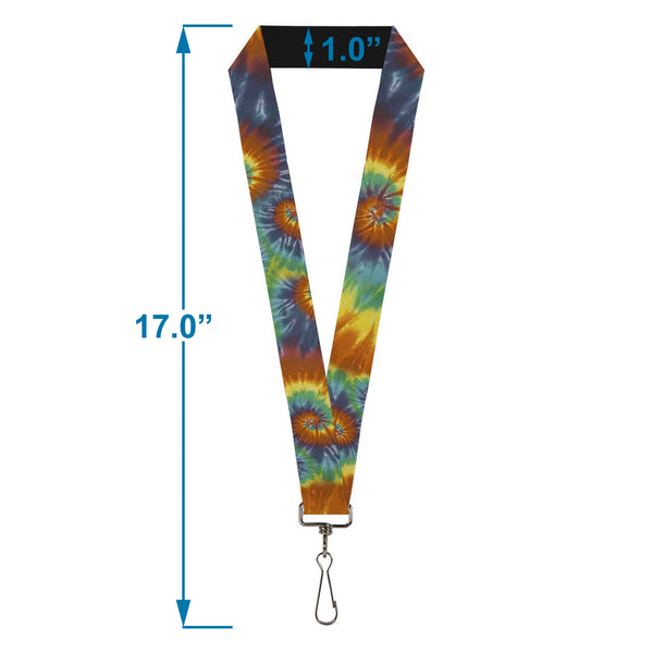 Buckle Down Lanyard - 1.0" - Tie Dye Swirl Multi Color