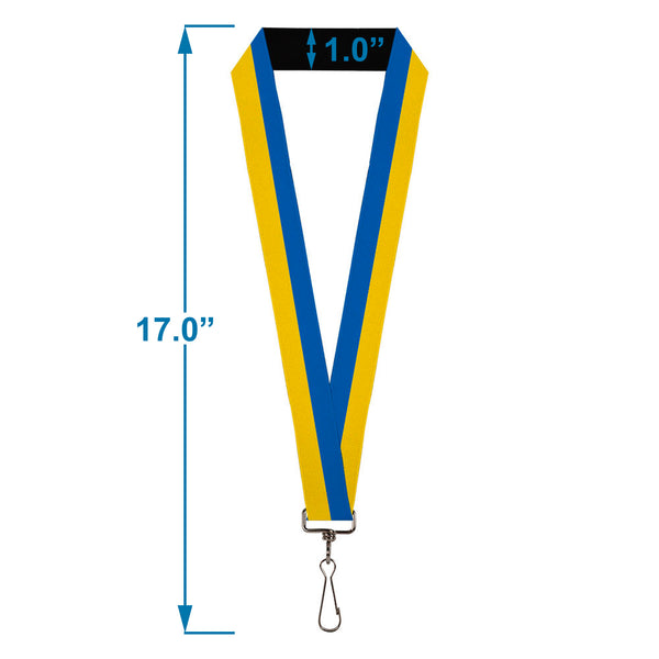 Buckle Down Lanyard - 1.0" - Ukraine Flag Continuous