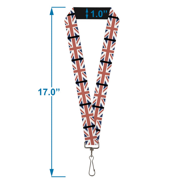 Buckle Down Lanyard - 1.0" - United Kingdom Flags