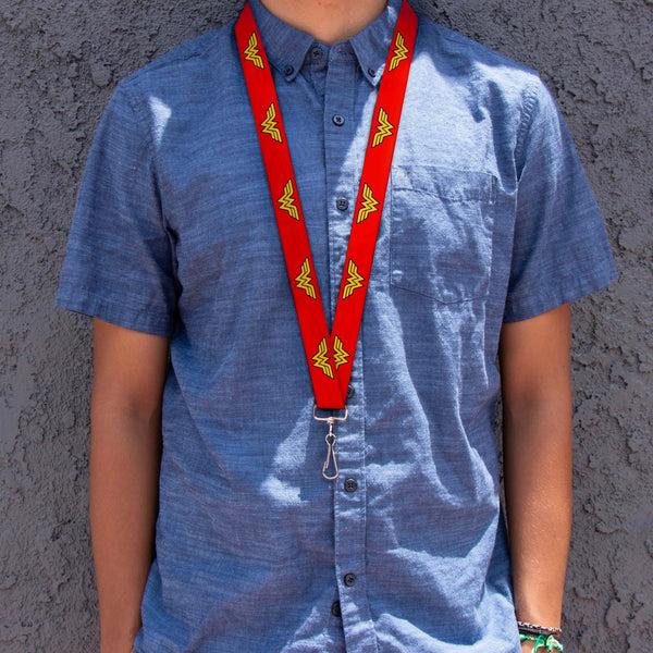 Buckle Down Lanyard - 1.0" - Wonder Woman Logo Red