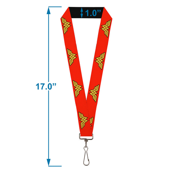 Buckle Down Lanyard - 1.0" - Wonder Woman Logo Red