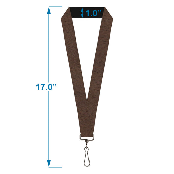 Buckle Down Lanyard - 1.0" - Wood Grain Vertical Brown