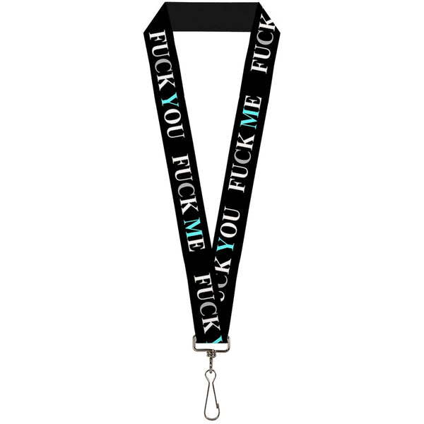buckle down Buckle-Down Lanyard - FUCK YOU/FUCK ME Black/White/Blue