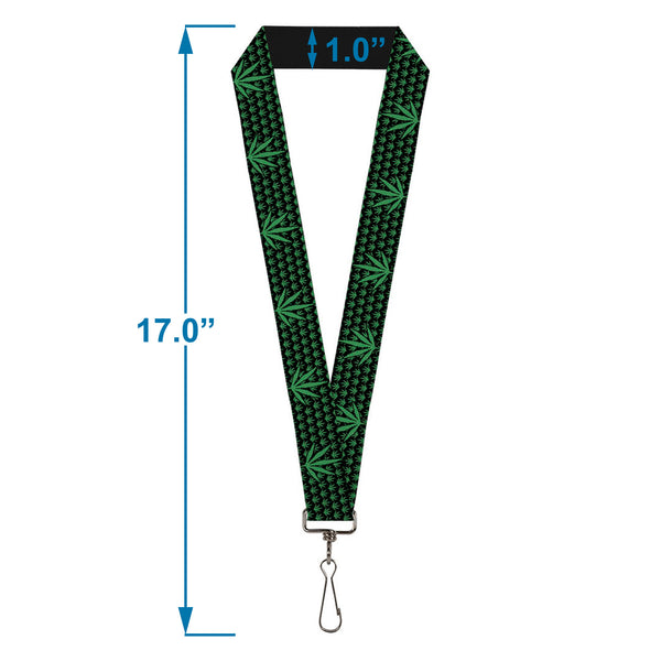 Buckle Down Buckle-Down Lanyard - Marijuana Garden Black/Green