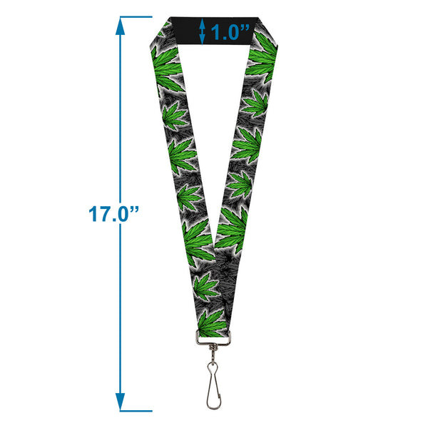 Buckle Down Buckle-Down Lanyard - Marijuana Haze Black