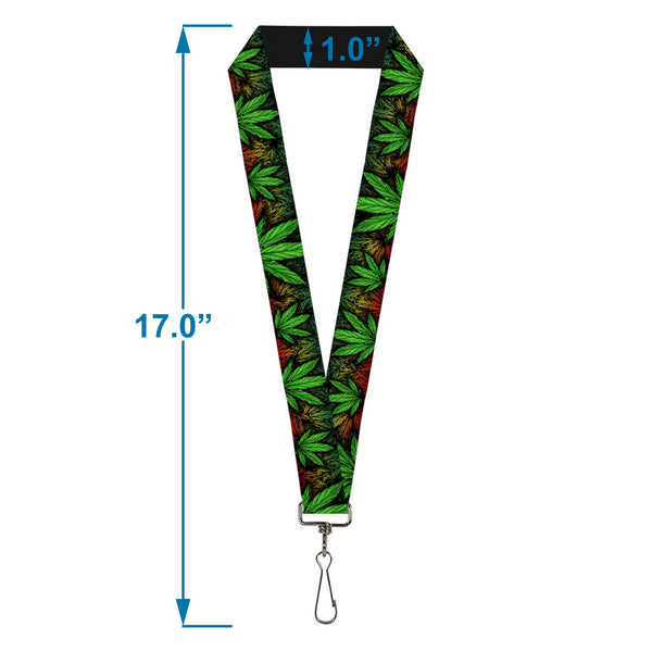 Buckle Down Buckle-Down Lanyard - Marijuana Haze Rasta/Black