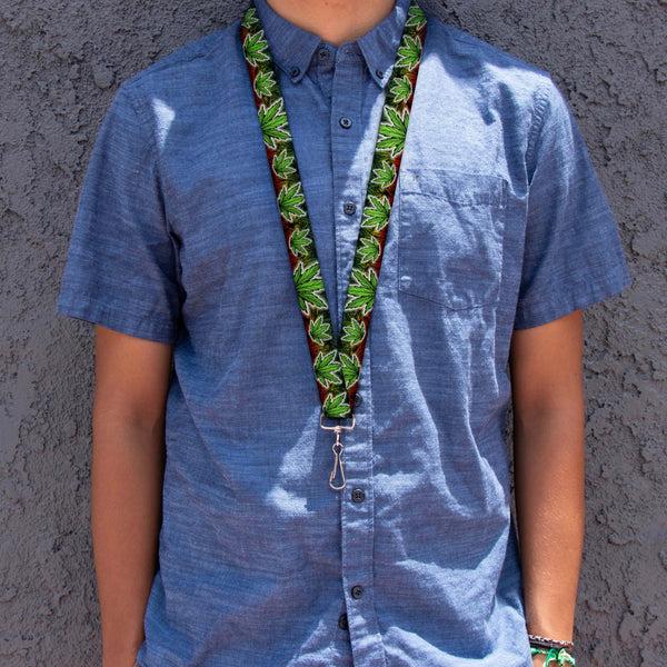 Buckle Down Buckle-Down Lanyard - Marijuana Haze Rasta/White