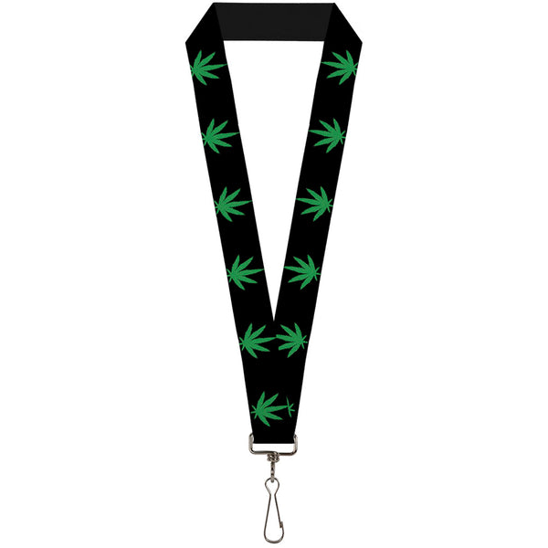buckle down Buckle-Down Lanyard - Marijuana Leaf Repeat Black/Green