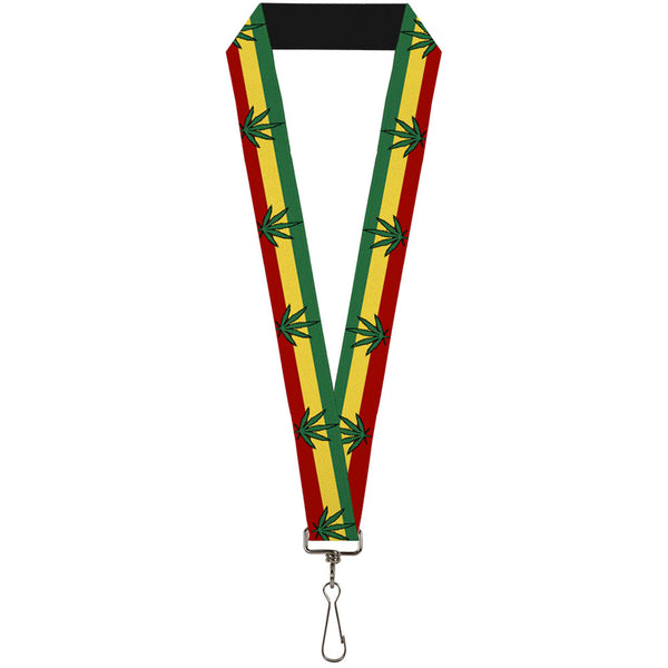 buckle down Buckle-Down Lanyard - Marijuana Leaf Repeat Rasta