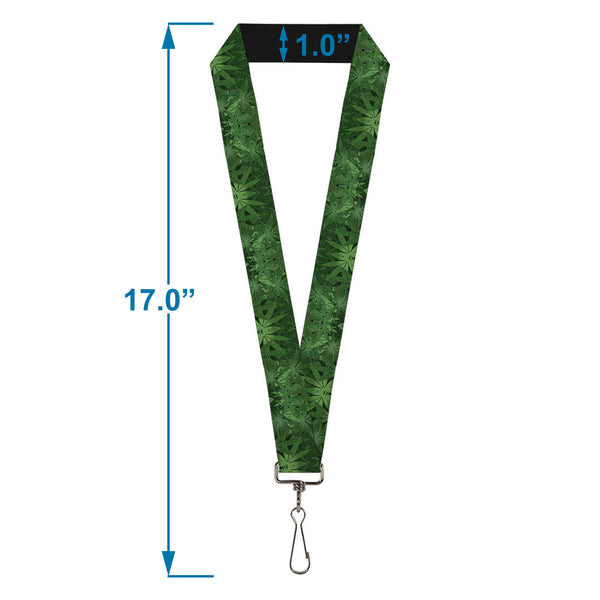 Buckle Down Buckle-Down Lanyard - Marijuana Leaves Stacked