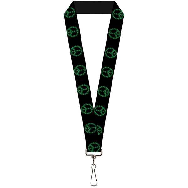 buckle down Buckle-Down Lanyard - Marijuana Peace Repeat Black/Green