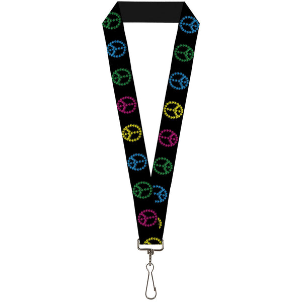buckle down Buckle-Down Lanyard - Marijuana Peace Repeat Black/Multi Color
