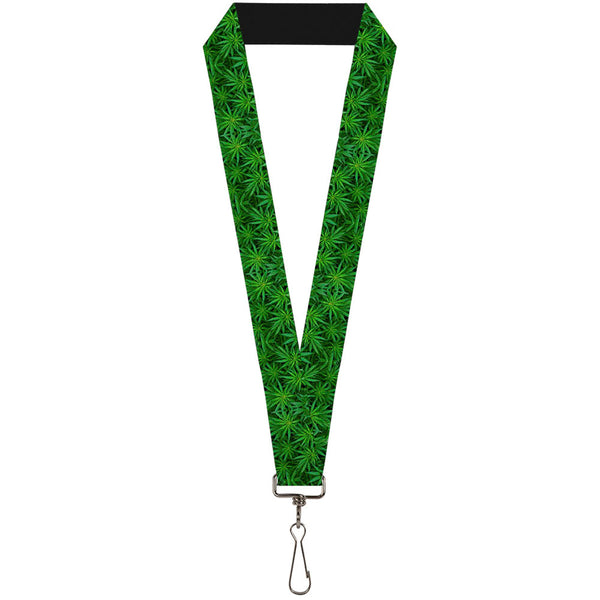 buckle down Buckle-Down Lanyard - Vivid Marijuana Leaves Stacked