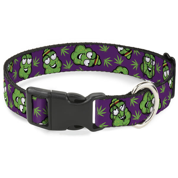 buckle down Buckle-Down Plastic Buckle Dog Collar - Marijuana Nugs/Leaves Cartoon Purple/Green buckle down Buckle-Down Plastic Buckle Dog Collar - Marijuana Nugs/Leaves Cartoon Purple/Green