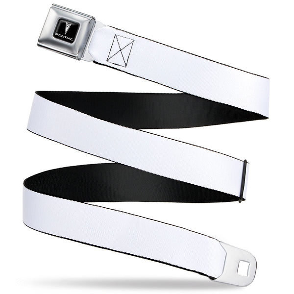 buckle down Pontiac Seatbelt Belt - White Webbing