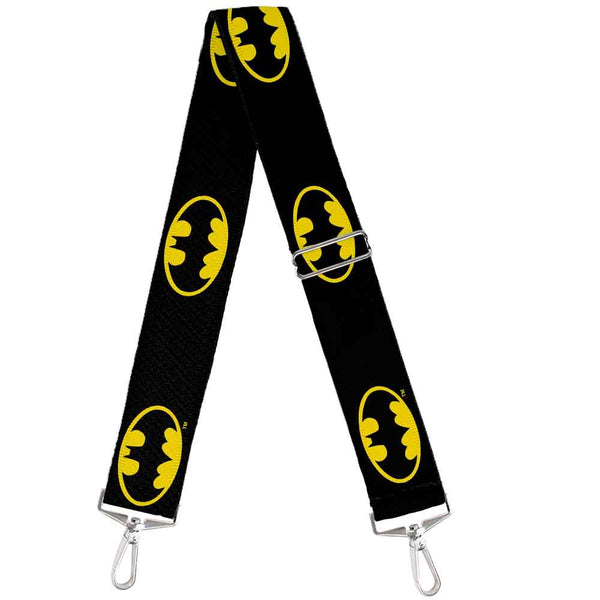buckle down Purse Strap - Batman Shield Black Yellow