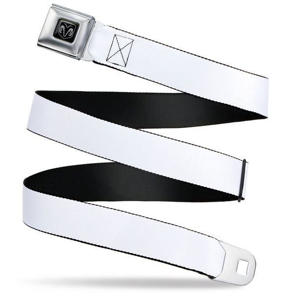 buckle down Ram Seatbelt Belt - White Webbing