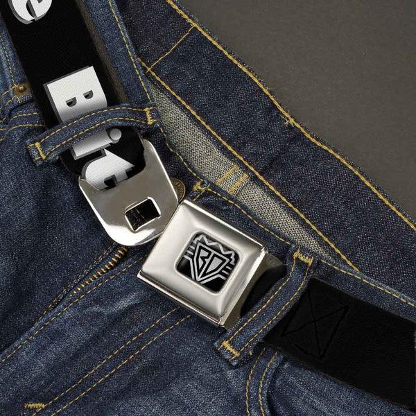 Buckle Down Seatbelt Belt - BITCH PLEASE Black/White