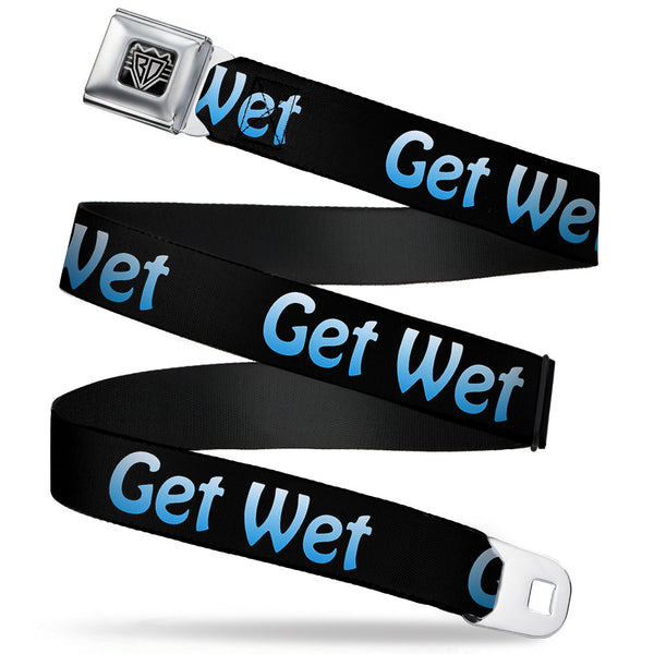 buckle down Seatbelt Belt - GET WET Black/Baby Blue