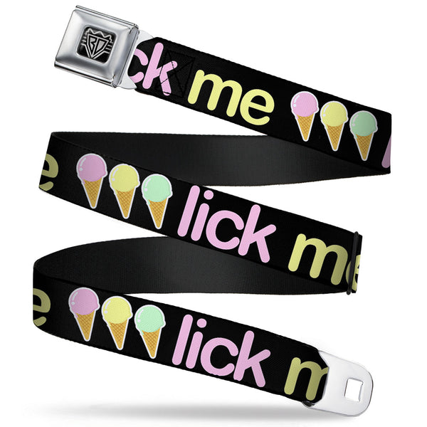 buckle down Seatbelt Belt - LICK ME Ice Cream Cones