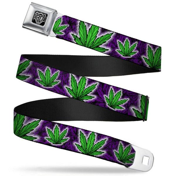 buckle down Seatbelt Belt - Marijuana Haze Purple