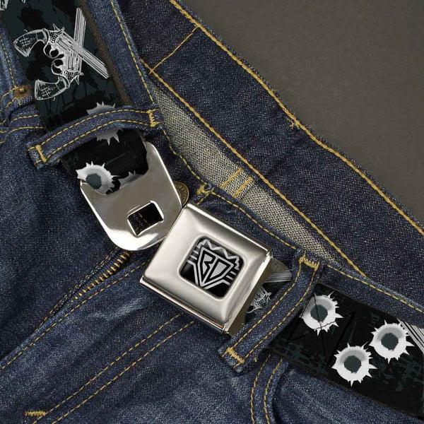 Buckle Down Seatbelt Belt - Revolvers Black/Gray