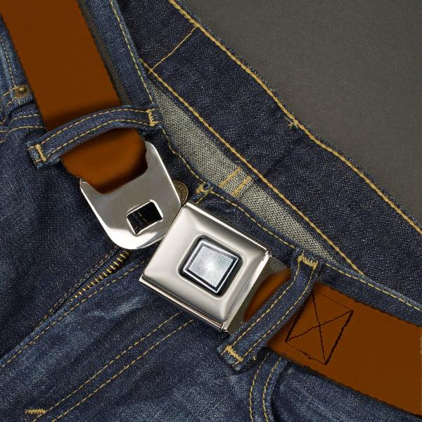 Buckle Down Starburst Seatbelt Belt - Brown Webbing