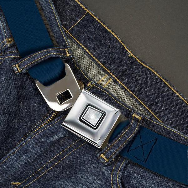 Buckle Down Starburst Seatbelt Belt - Navy Webbing