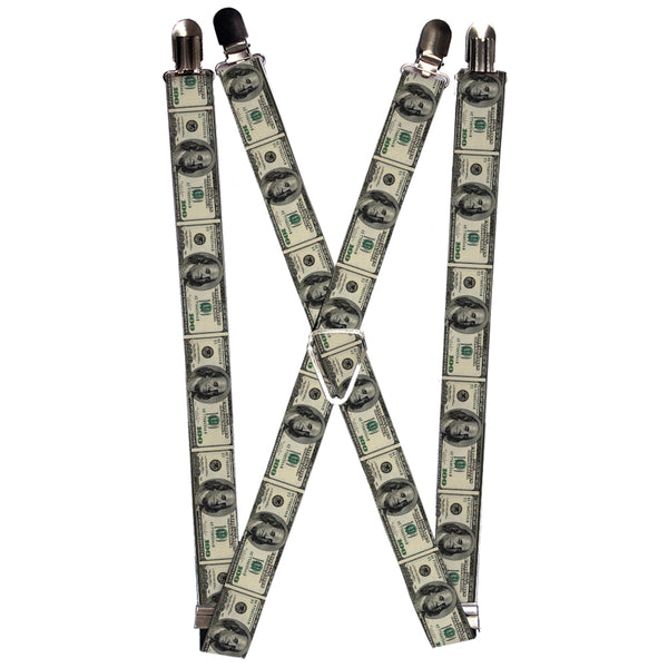 buckle down Suspenders - 1.0" - 100 Dollar Bills