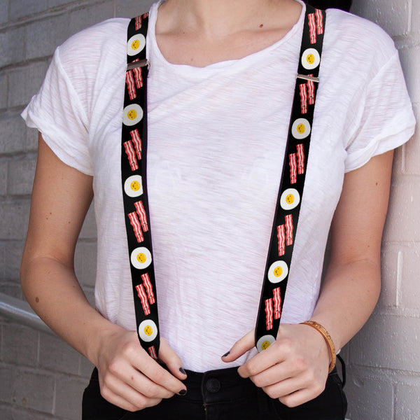 Buckle Down Suspenders - 1.0" - Bacon & Eggs Black