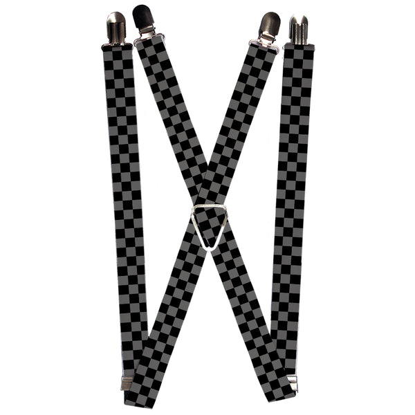 buckle down Suspenders - 1.0" - Checker Black/Gray