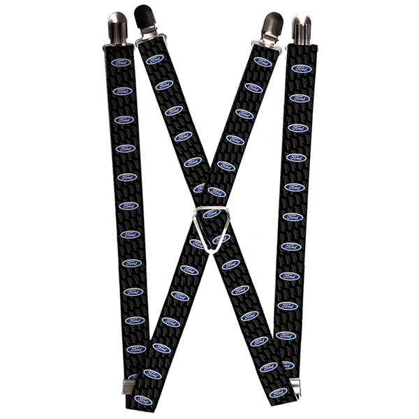 buckle down Suspenders - 1.0" - Ford Oval REPEAT w Text