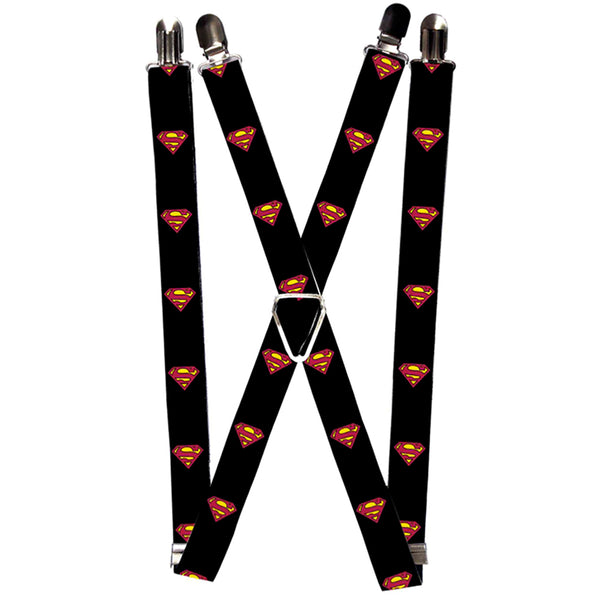 buckle down Suspenders - 1.0" - Superman Shield Black
