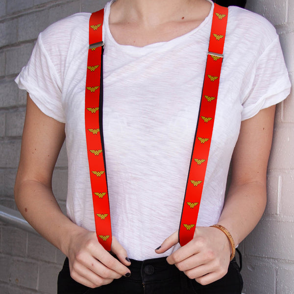 Buckle Down Suspenders - 1.0" - Wonder Woman Logo Red